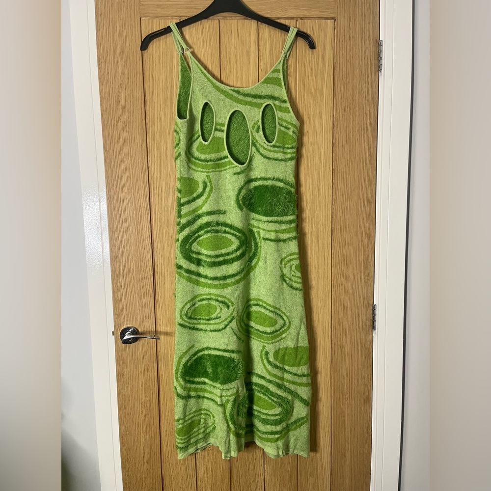 Size 10 House of Sunny green abstract knit dress - Picture 3 of 5